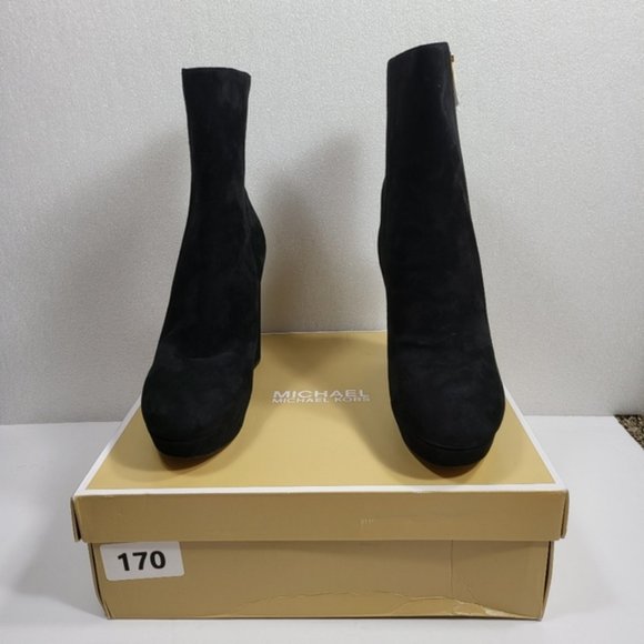 Michael Kors Frenchie Suede Platform Booties SIZE-10-M COD/170 - Picture 2 of 7